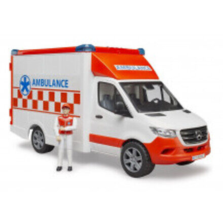 Ambulanță Bruder Mercedes-Benz Sprinter cu figurină de paramedic