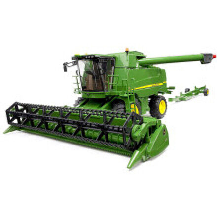 Combină de treierat Bruder John Deere T670i cu hedera